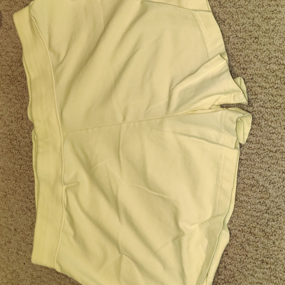 Ladies Yellow Knit Shorts XL